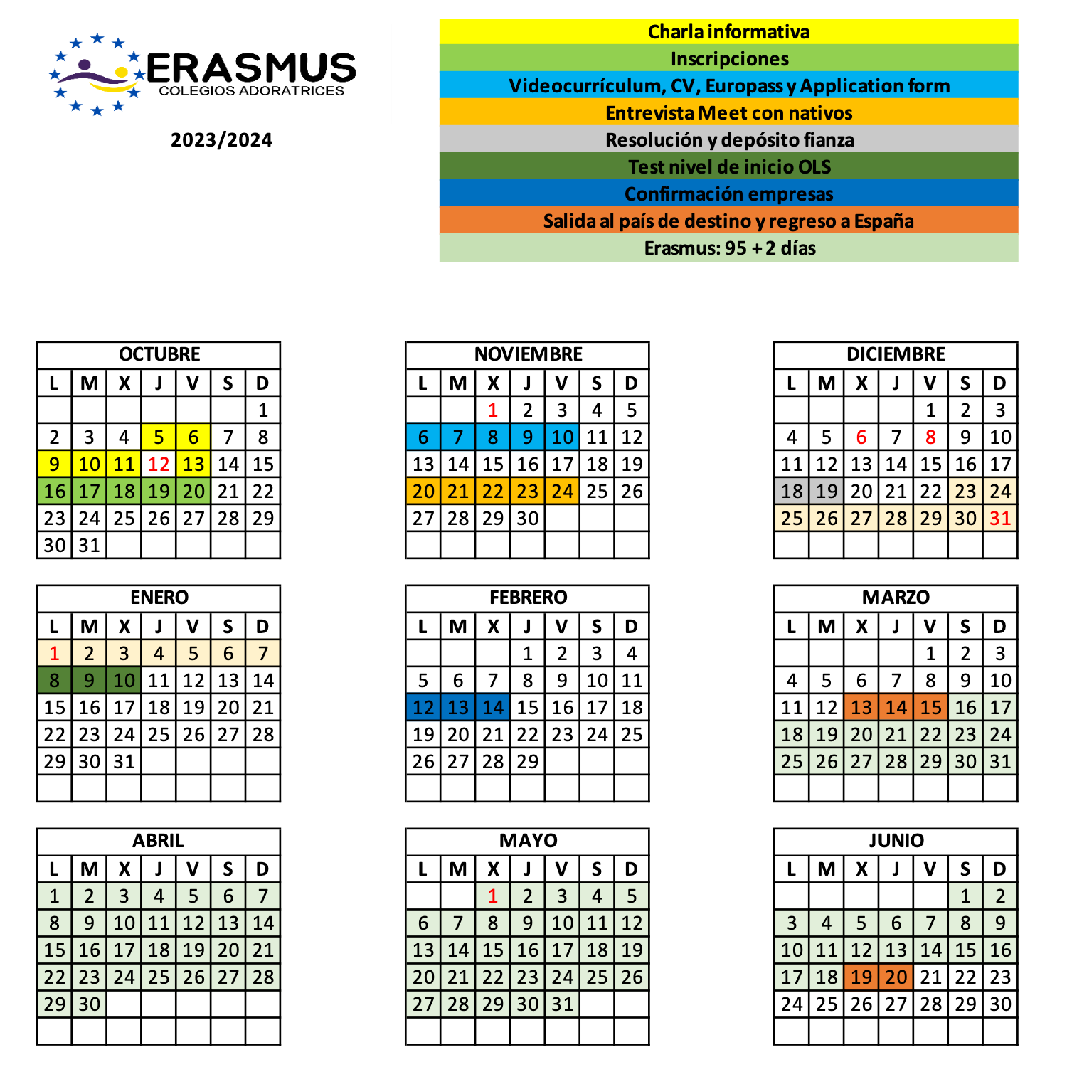 Calendario Consorcio 2023/24